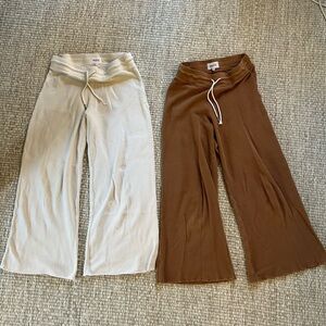 MATE The Label Organic Waffle Cropped Sweatpants — a Pair